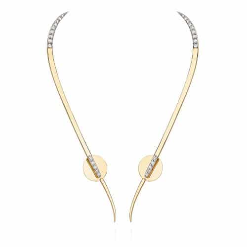 Earcuff em ouro amarelo 18k e diamantes de 1 ponto